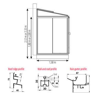 Luxia Anlehngewächshaus