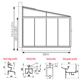 Luxia Anlehngewächshaus
