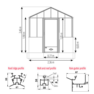 Luxia Retro auf niedriger Mauer