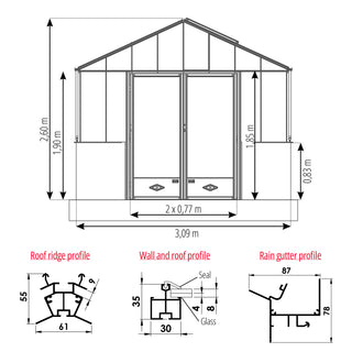 Luxia Retro auf niedriger Mauer
