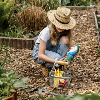 Gartenzwerg mit Schilder-Set