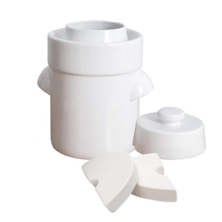 Sauerkrauttopf Weiß 5L (inkl. Steine)