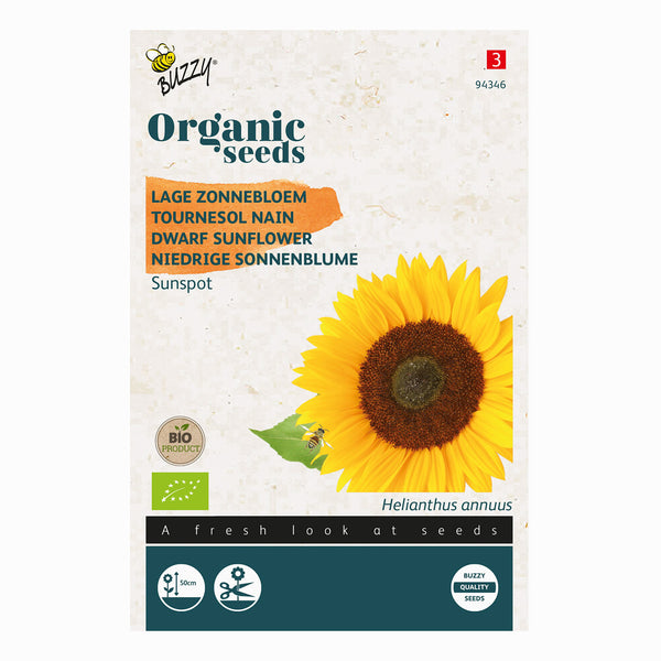 Buzzy Organic Lage zonnebloem Sunspot (Helianthus) 94346