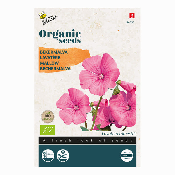 Buzzy Organic Lavatera - Bekermalva rose/rood (Lavatera) 94431
