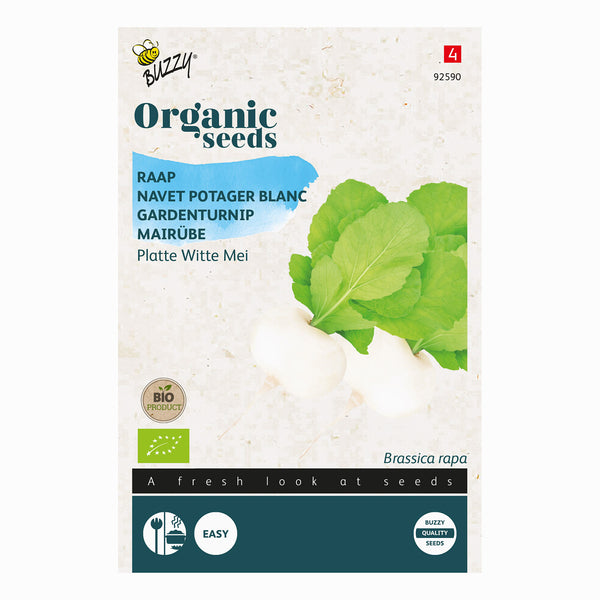 Buzzy Organic Raap Platte Witte Mei 92590